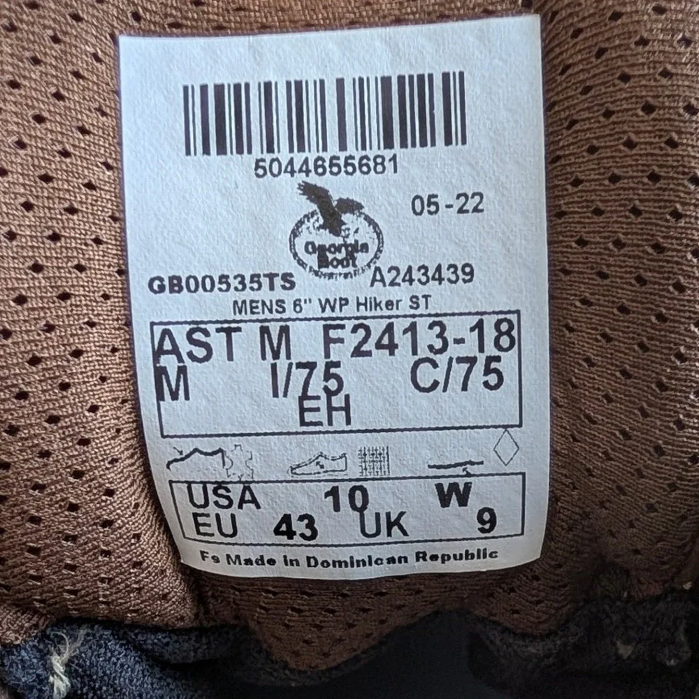 Georgia Boot Eagle Trail Mens 6